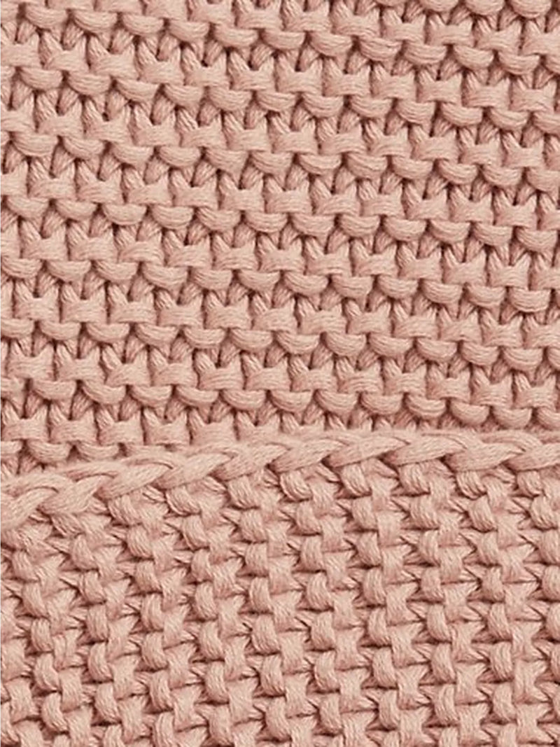 John Lewis Knitted Pom Pure Cotton Throw