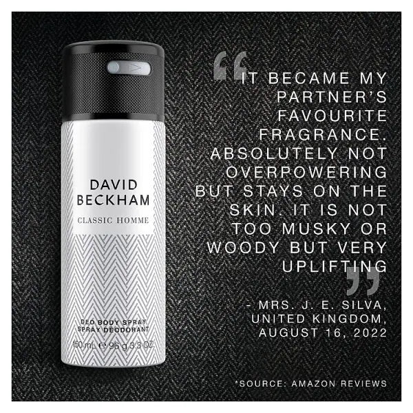 David Beckham Classic Homme Deodorant Spray 150ml - British product