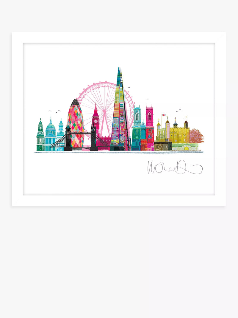 John Lewis London Skyline framed print 26 x 32cm multi-colour, UK version