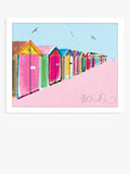 John Lewis Brighton Beach Huts framed print 26x32cm, UK version