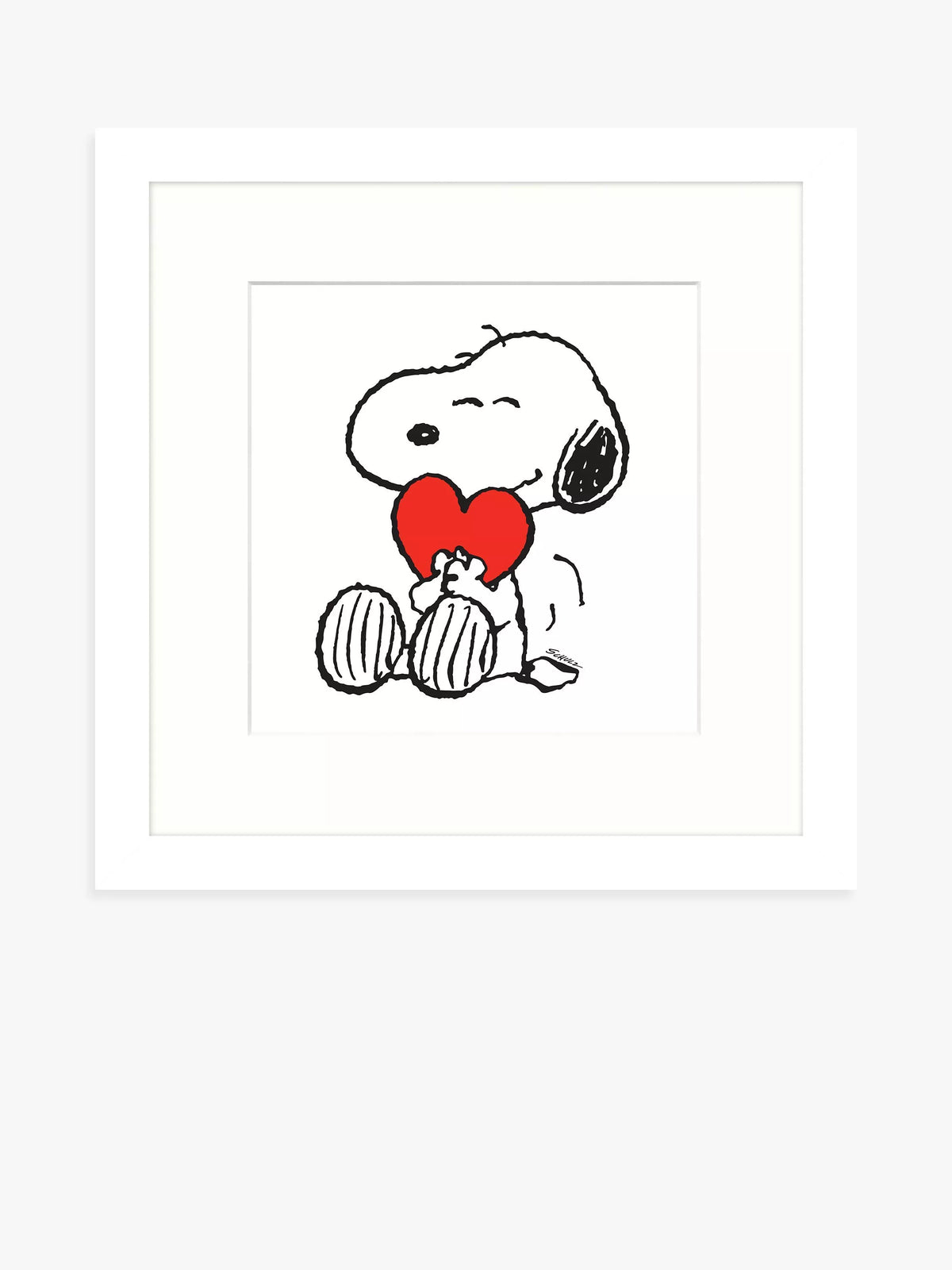 John Lewis Peanuts Snoopy print White Red 32cm, imported from the UK