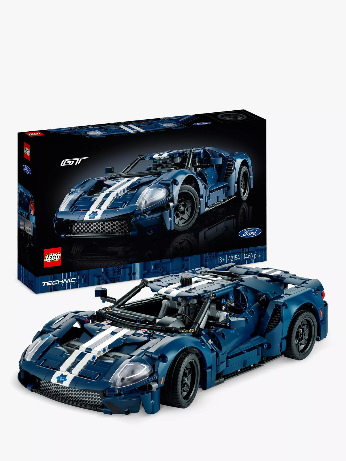LEGO Technic 2022 Ford GT car model building set 1466-piece, UK version