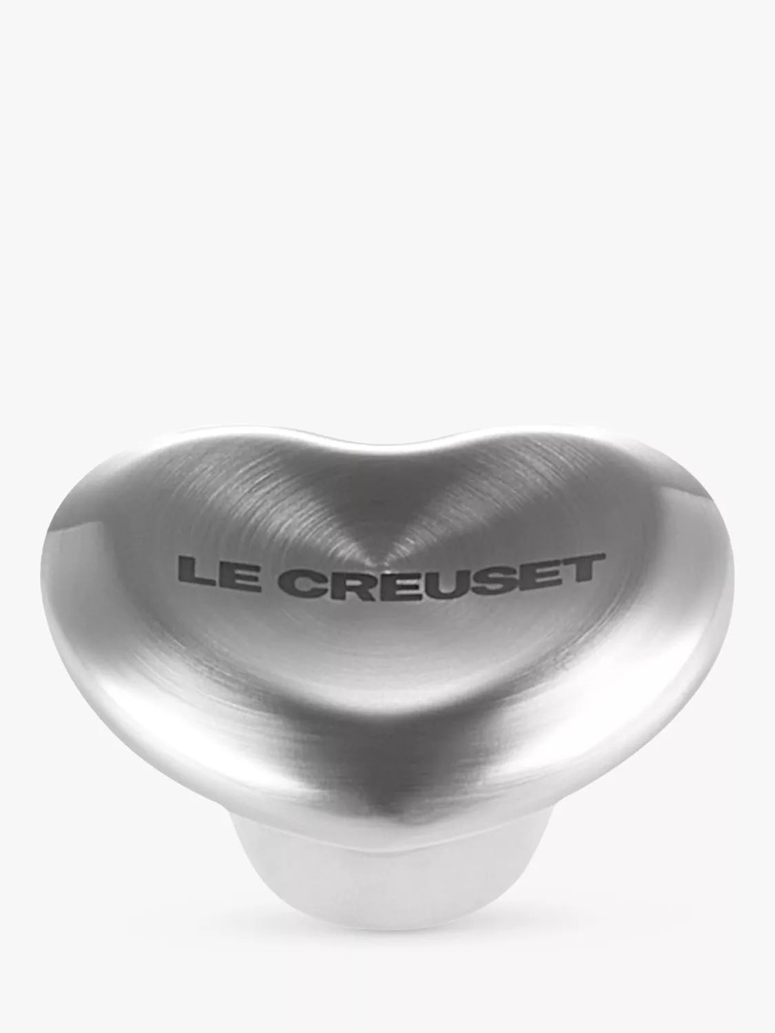Le Creuset heart-shaped stainless steel knob for cast iron casserole, UK version