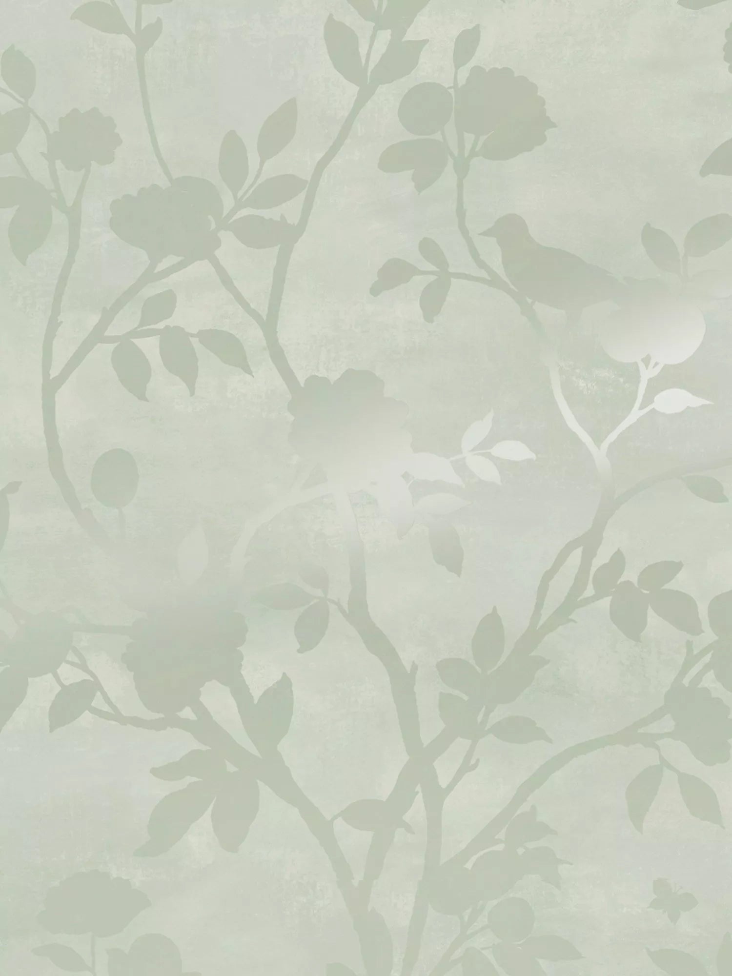 Laura Ashley Eglantine Silhouette Wallpaper in Eau de Nil, UK version
