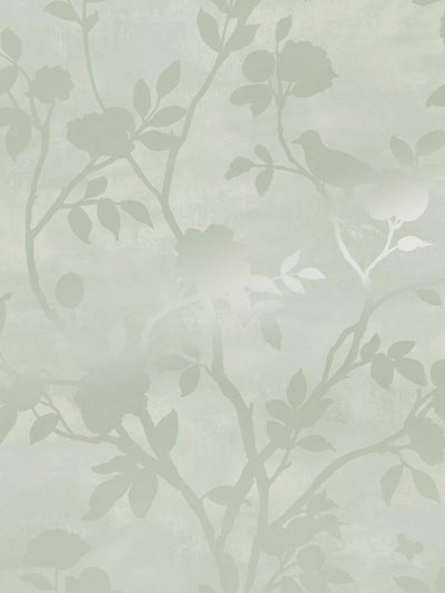 Laura Ashley Eglantine Silhouette Wallpaper, Eau de Nil