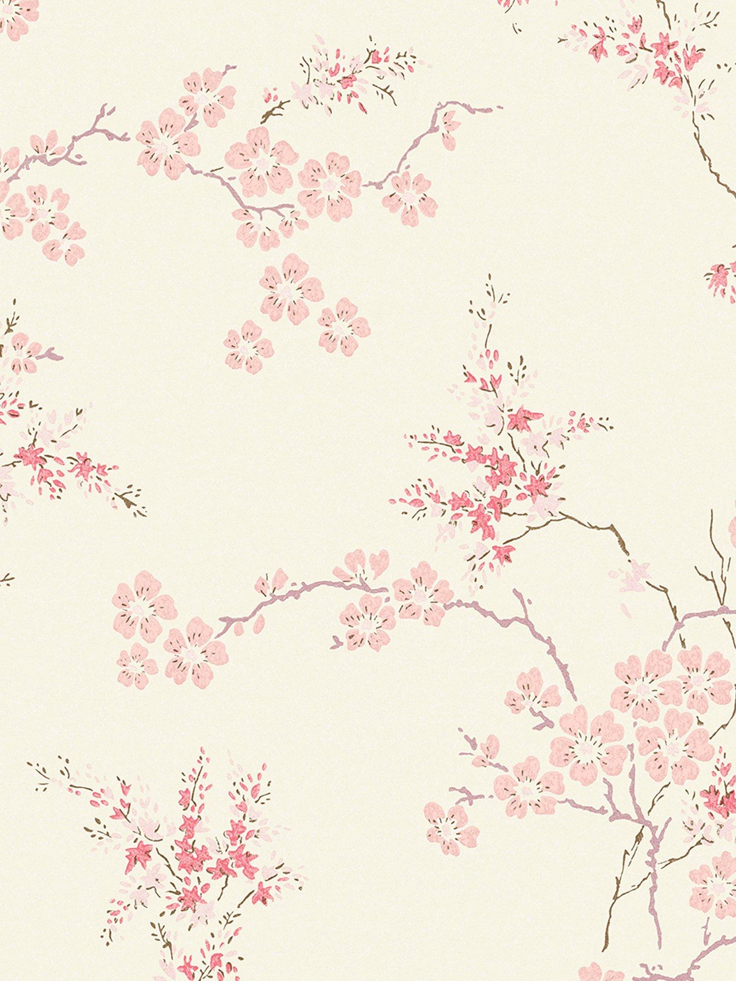 Laura Ashley Oriental Blossom pattern wallpaper for interior walls, UK version