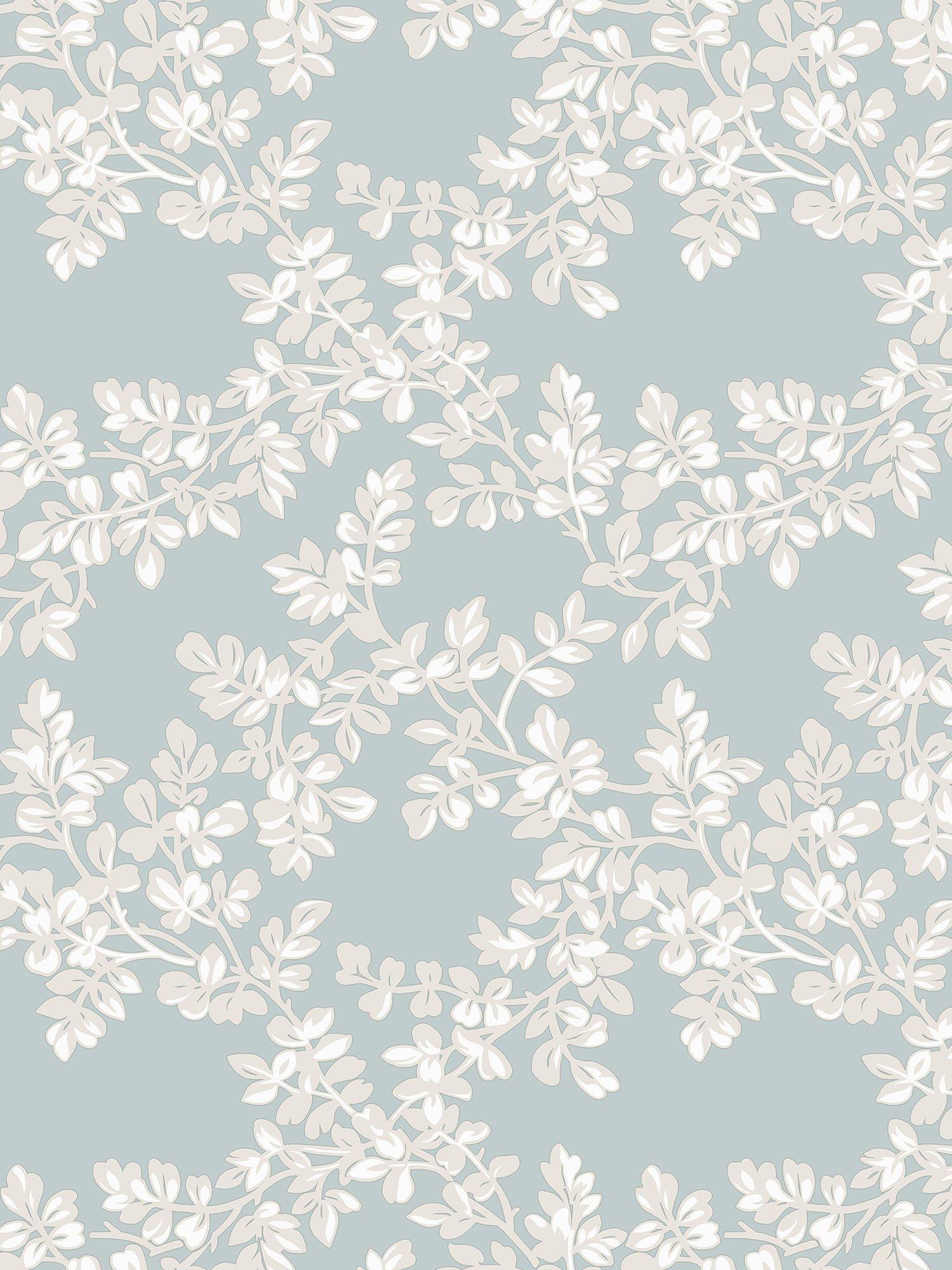 Laura Ashley Burnham wallpaper leaf trellis pattern , UK version