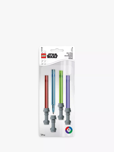 Set of 4 Coloured Gel Pens with Red, Blue, Green, and Purple Ink