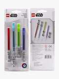 Set of 4 LEGO gel pens with red, blue, green, and purple ink, UK version