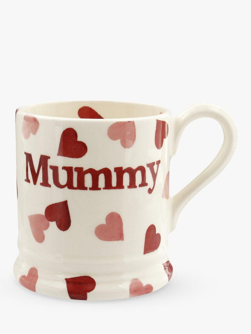 Emma Bridgewater Pink Hearts 'Mummy' mug 300ml - British product