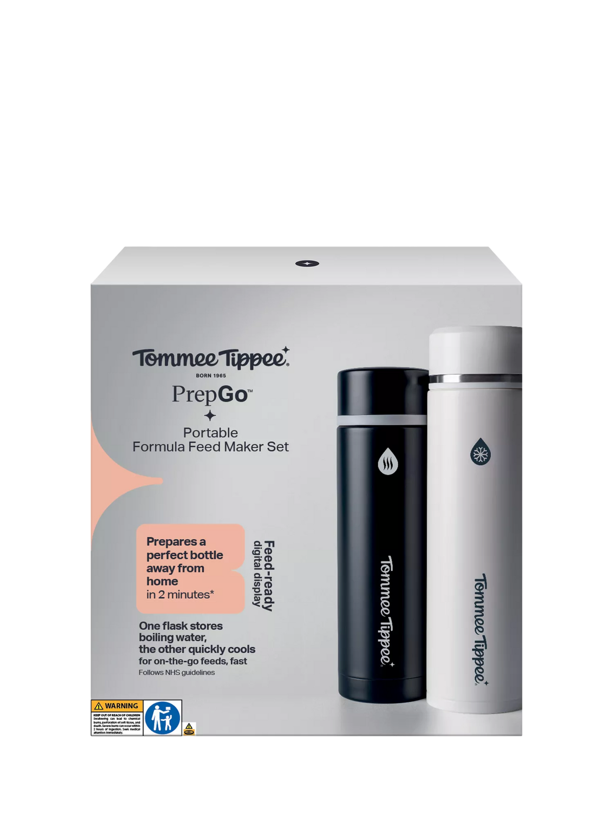 Tommee Tippee GoPrep portable formula feedmaker kit with hot and cool flasks (British brand)