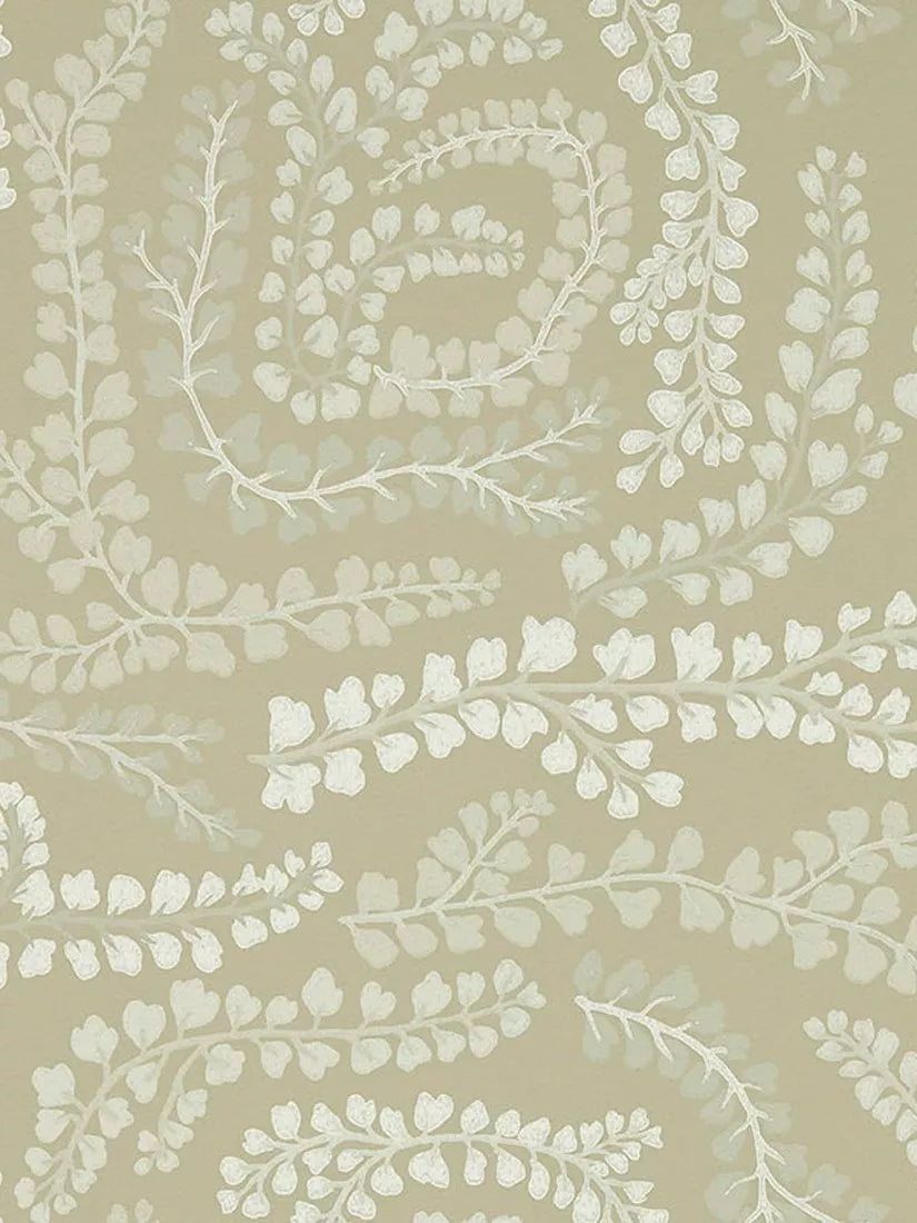 Wallpaper with wild clover and maidenhair fern pattern, UK version