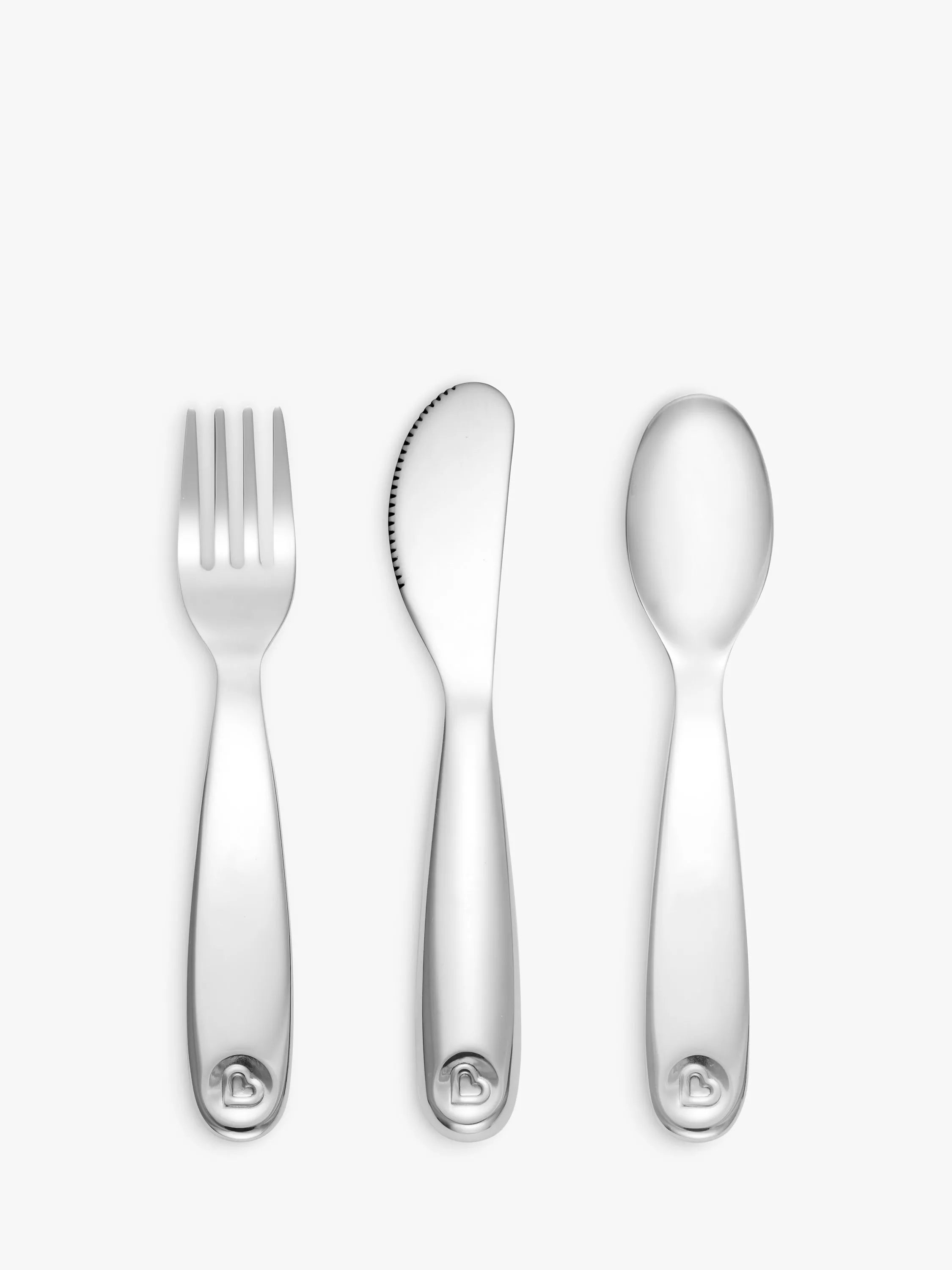 Munchkin Polish Stainless Steel 3 Piece Toddler Cutlery Set - McGrocer