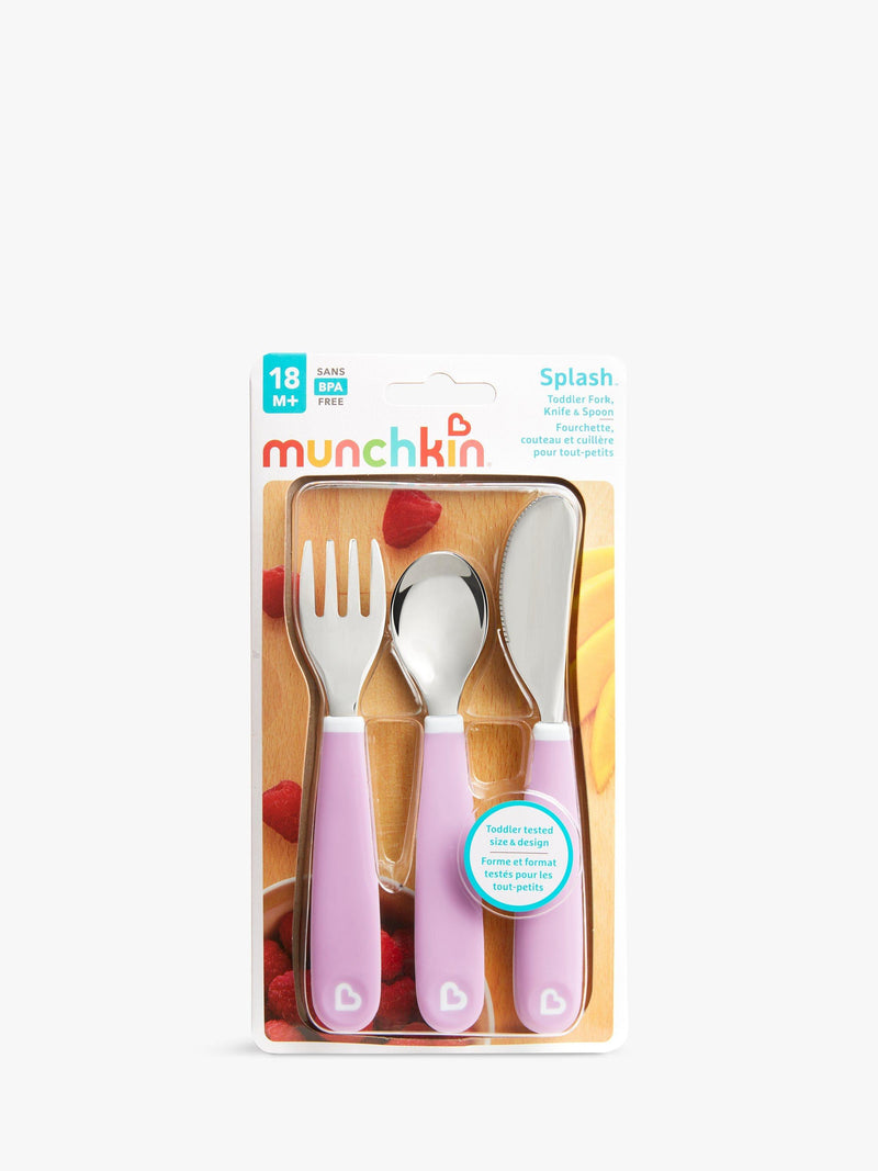 Munchkin Splash toddler cutlery set 3 piece, imported from the UK