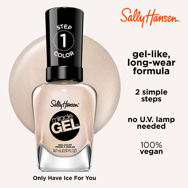 Sally Hansen Miracle Gel nail polish Only Have Ice For You (British brand)