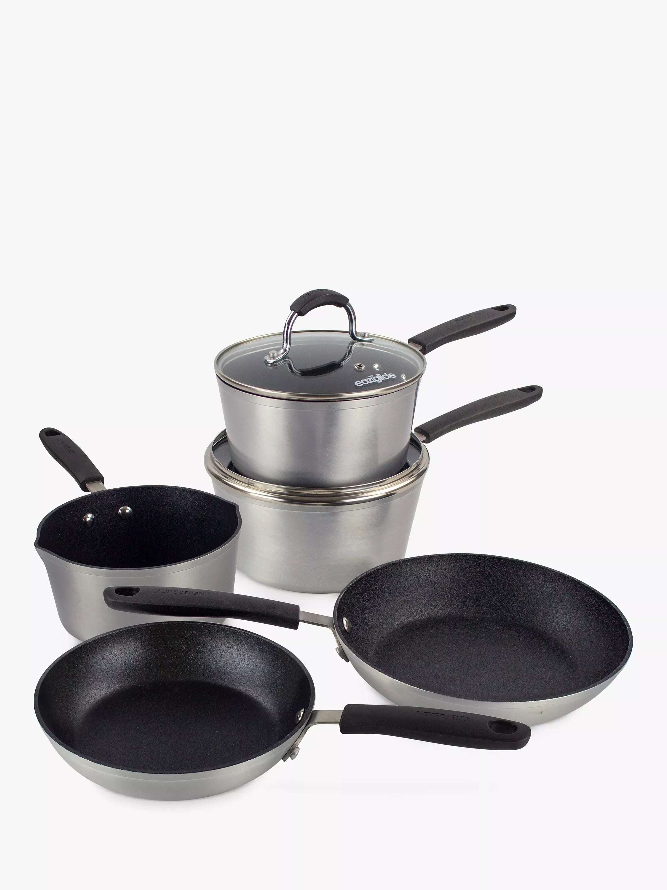 Eaziglide aluminium non-stick pan set 5 piece - British product