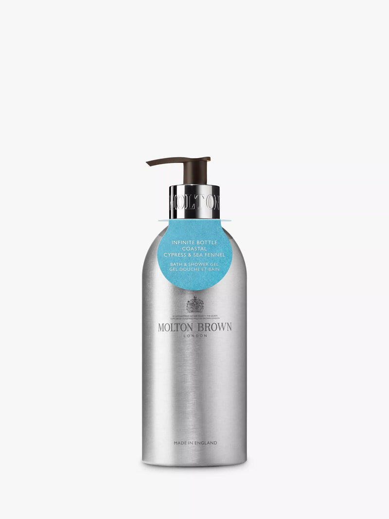 Molton Brown Coastal Cypress and Sea Fennel Bath and Shower Gel 400ml, imported from the UK