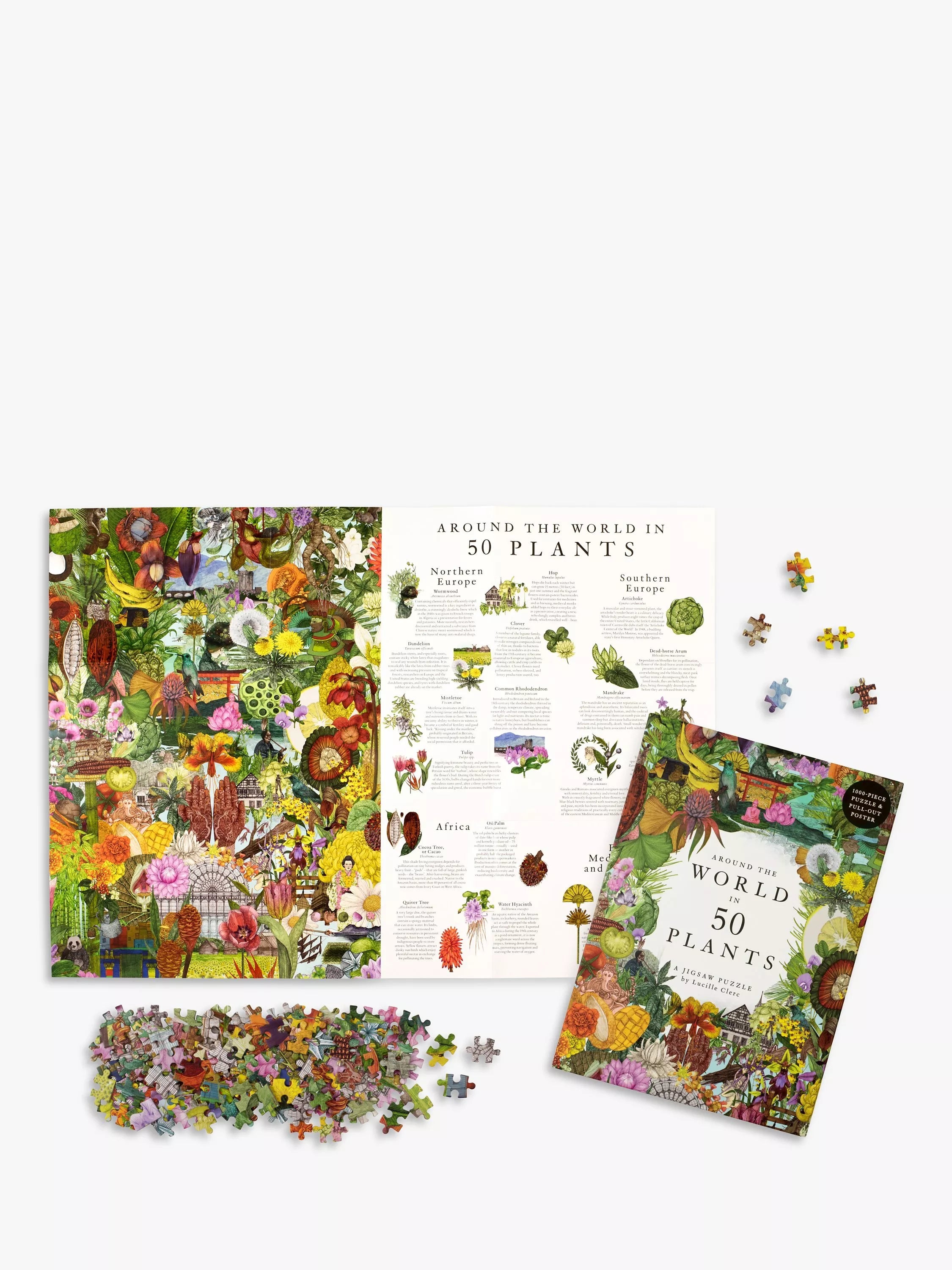 Laurence King Publishing 1000-piece jigsaw puzzle of 50 plants from around the world, UK version