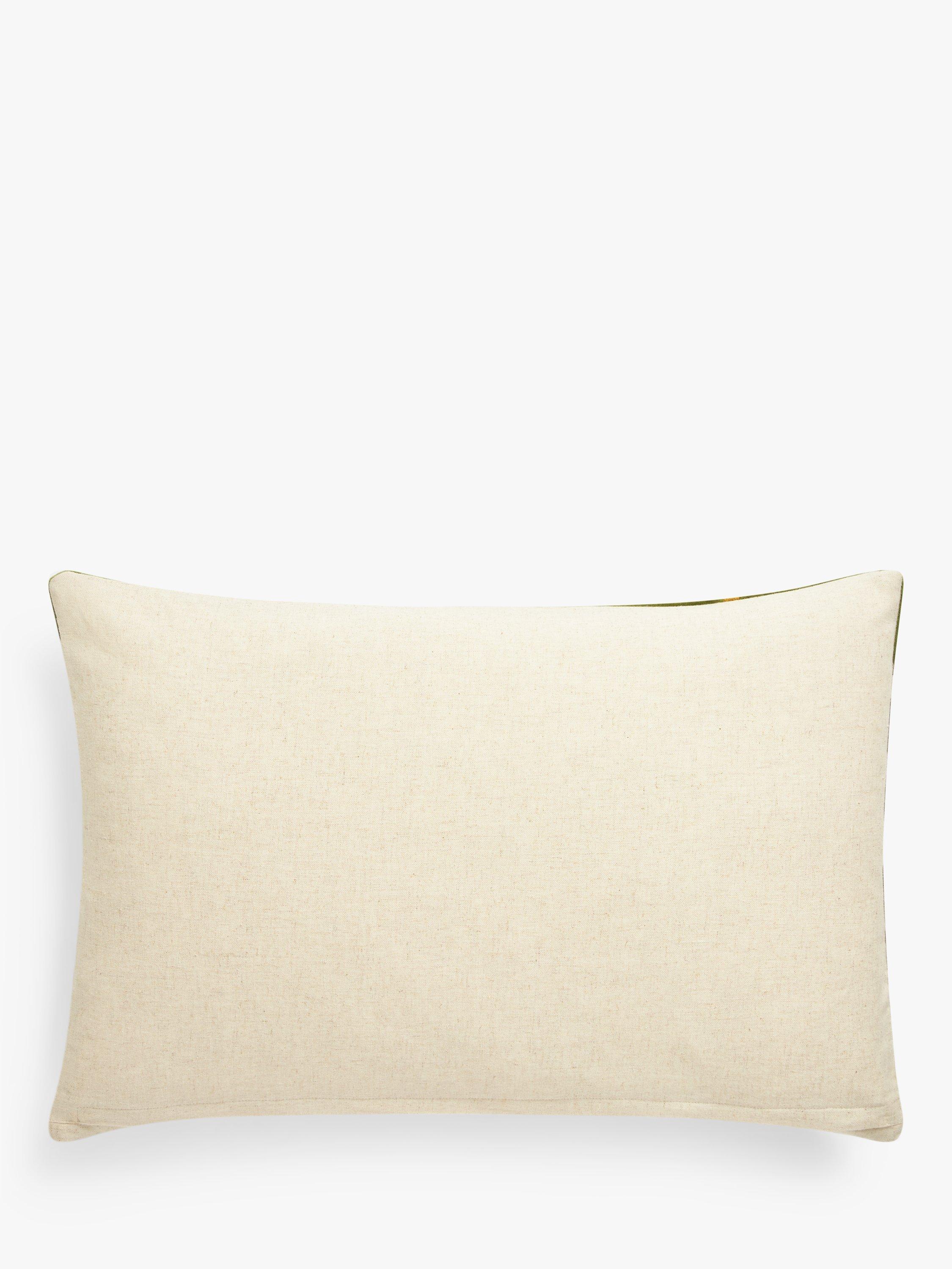 John Lewis Lea cushion with velvet block applique, UK version