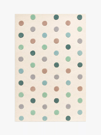 John Lewis Polka Dot Wool Rug Multi L180 x W120cm