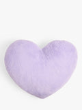 Kids Faux Fur Heart Cushion - Lilac