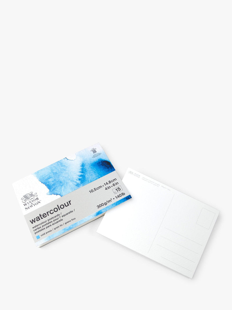 Winsor & Newton cold-pressed watercolour paper postcards, pack of 15 (British brand)