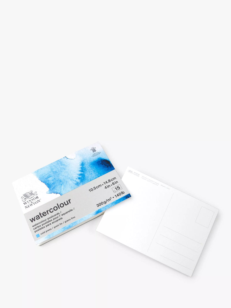 Winsor & Newton cold-pressed watercolour paper postcards, pack of 15 (British brand)