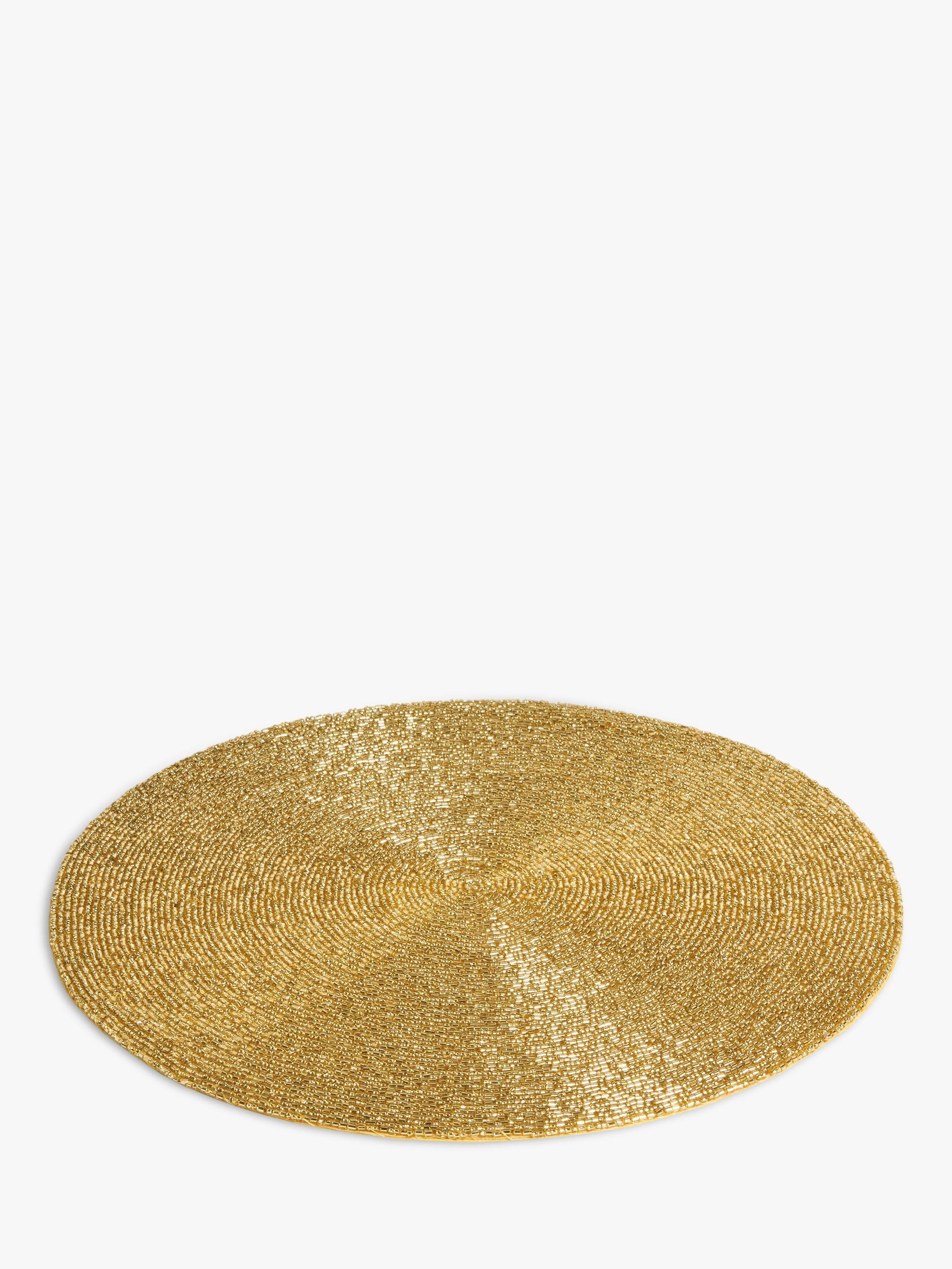John Lewis beaded round placemat in gold, UK version