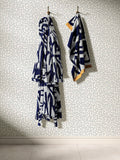 Harlequin x Sophie Robinson Thicket Bath Robe Lapis, UK version