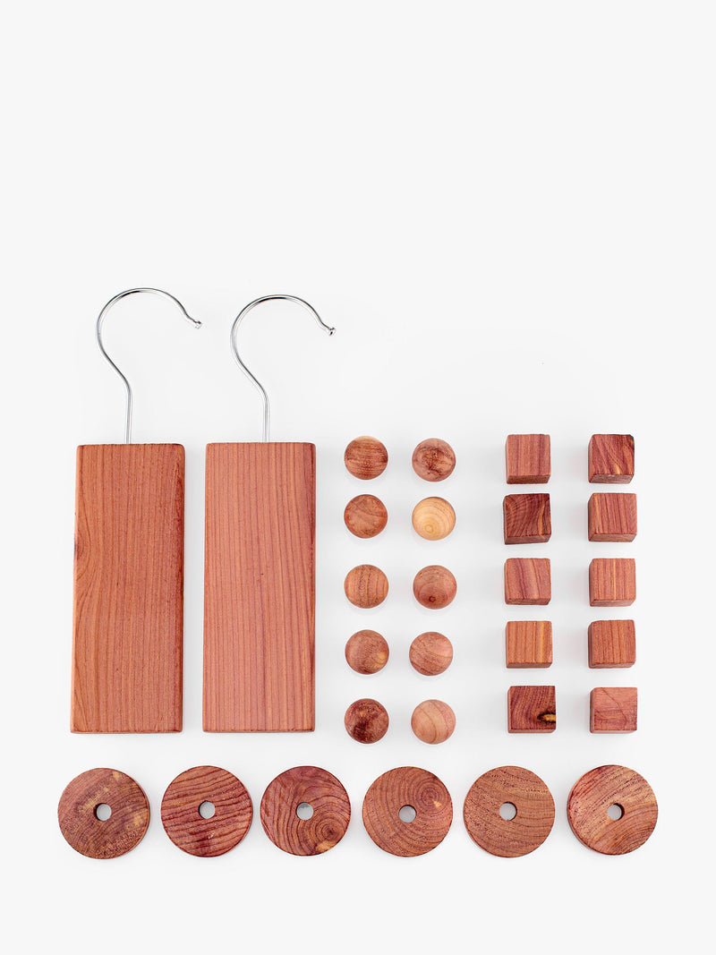 John Lewis 28 piece cedar wood storage accessories, UK version