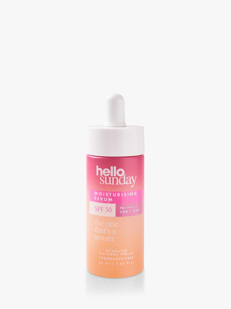 Hello Sunday moisturising serum with SPF 50, UK version