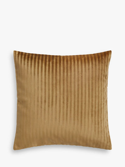 John Lewis Velvet Stripe Cushion Filled 50x50cm