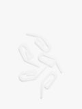White Plastic Curtain Hooks, Pack of 100