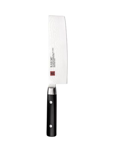 Pakkawood Handle Damascus Steel Blade Nakiri Kitchen Knife 17cm