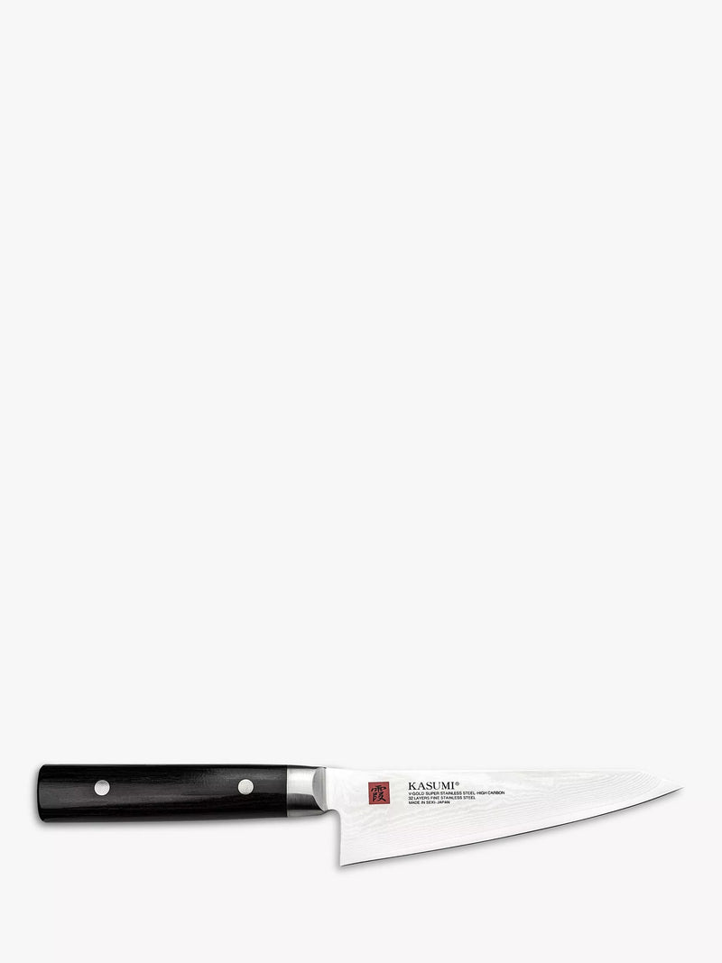 Kasumi Pakkawood handle Damascus steel blade utility chef's knife 14cm, UK version