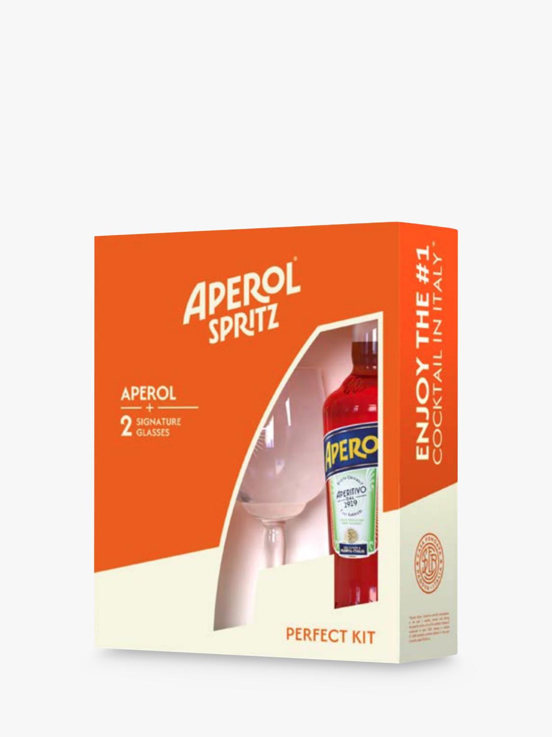 Aperol gift set with two glasses and 70cl bottle - British product