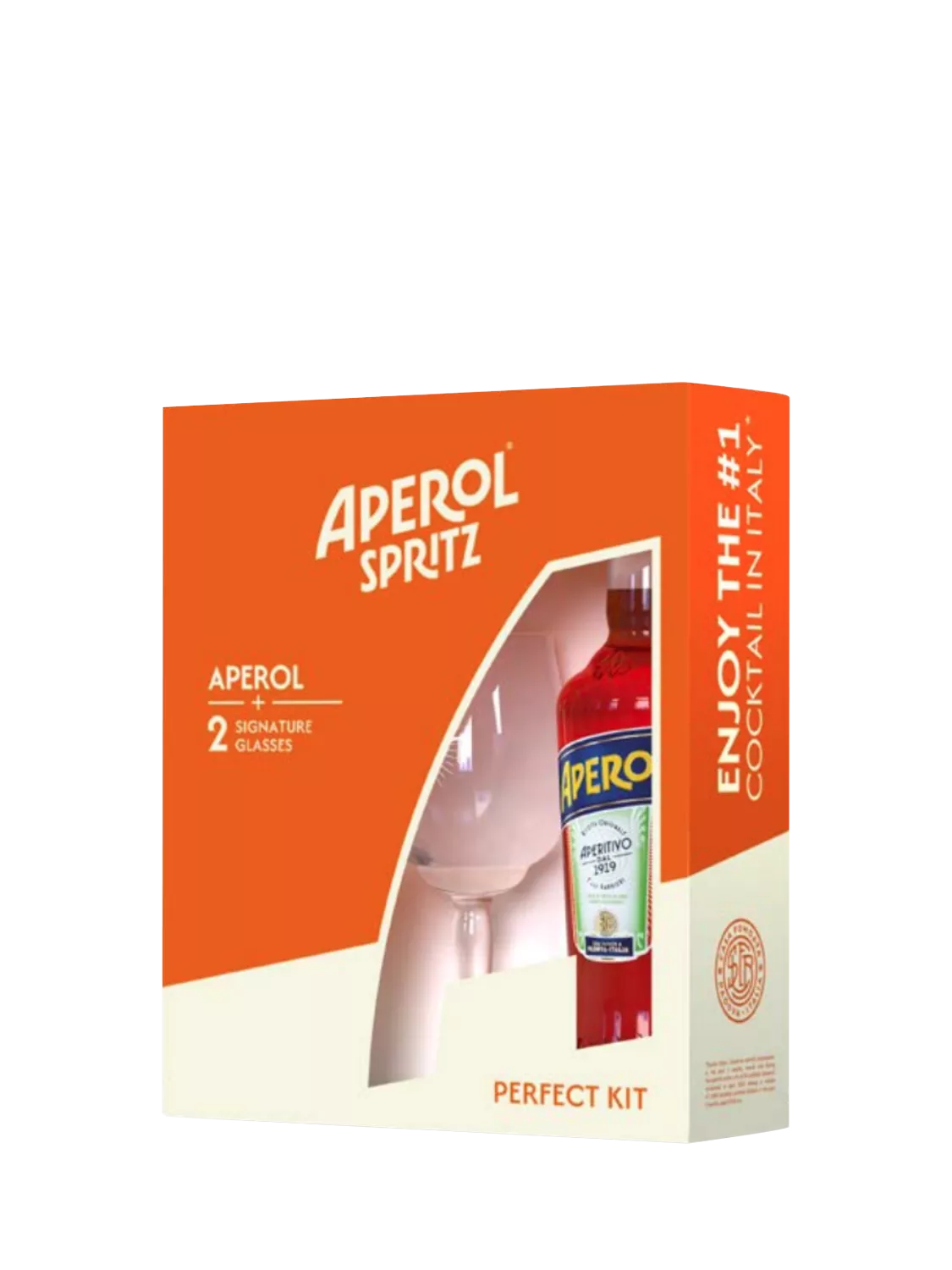 Aperol gift set with two glasses and 70cl bottle - British product