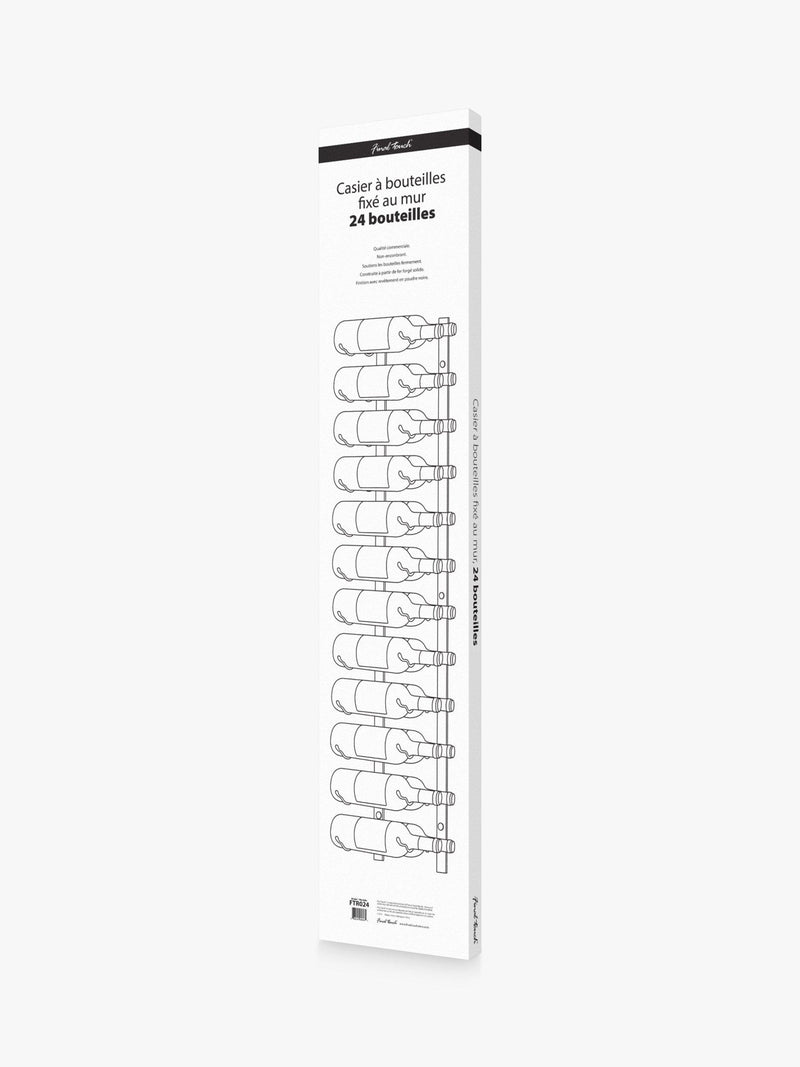 Final Touch wall-mounted metal wine rack for 24 bottles - British product