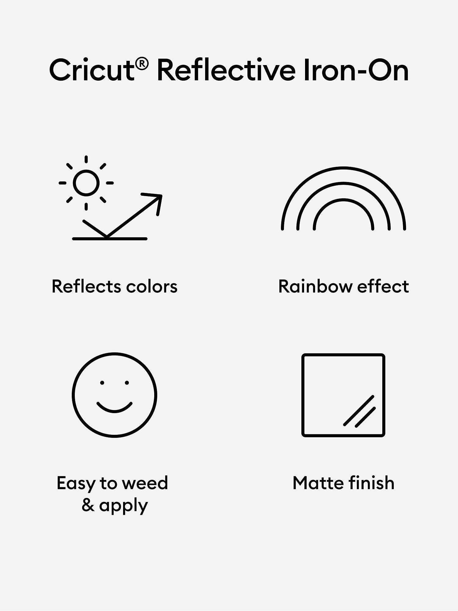 Cricut Reflective Vinyl Rainbow - British product