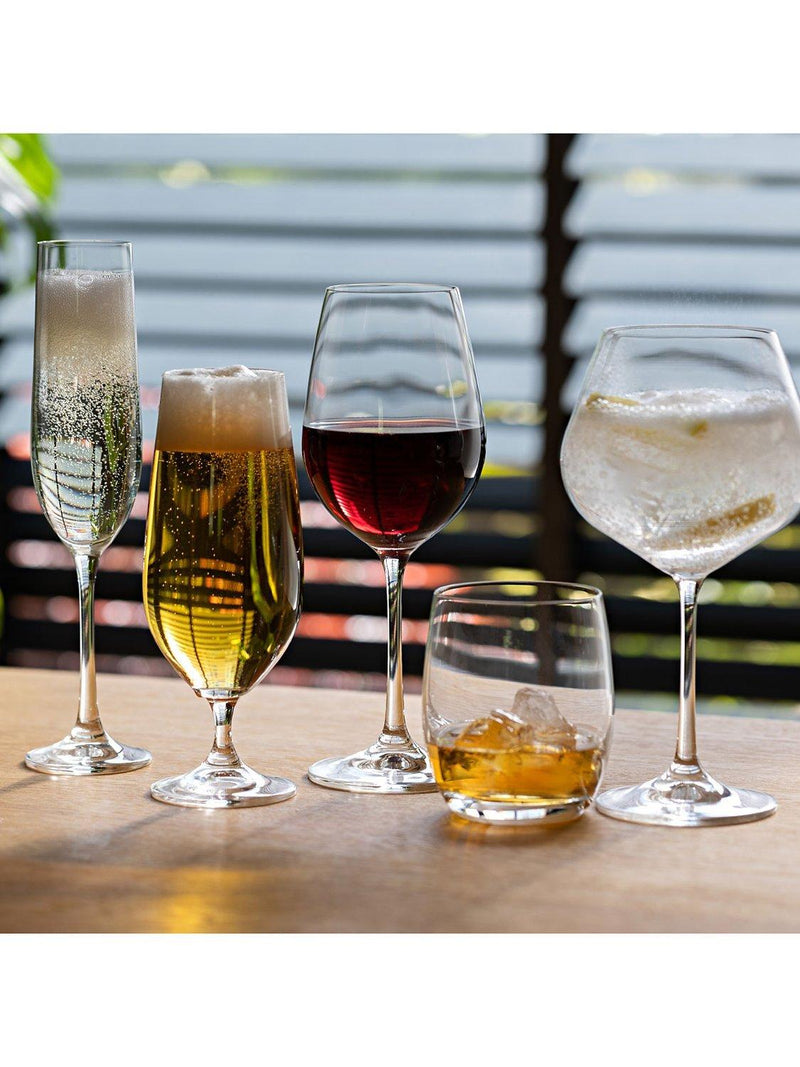 Dartington Crystal beer glass set of 4, clear, 380ml - British product