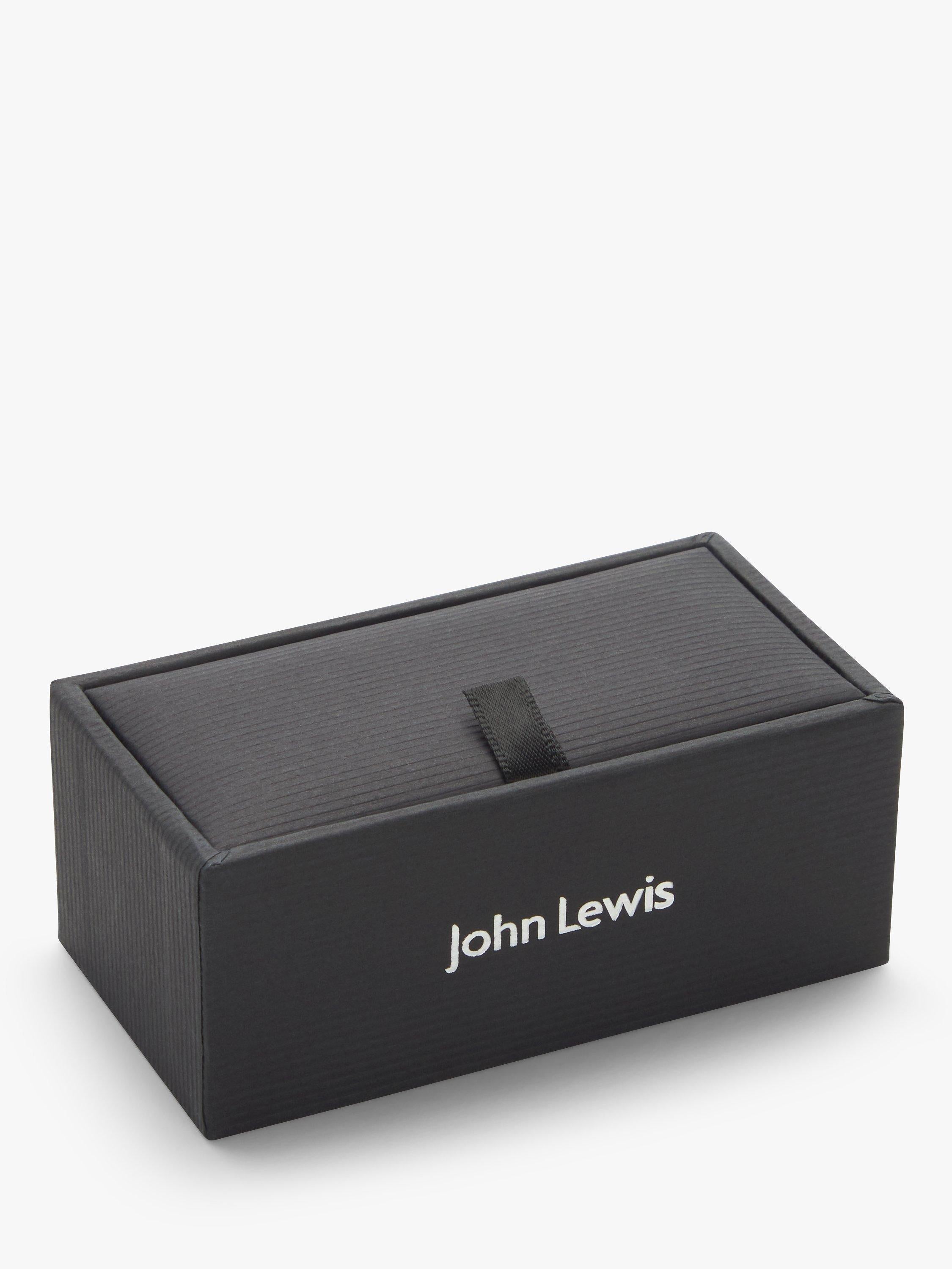 John Lewis round goldstone cufflinks in blue, UK version