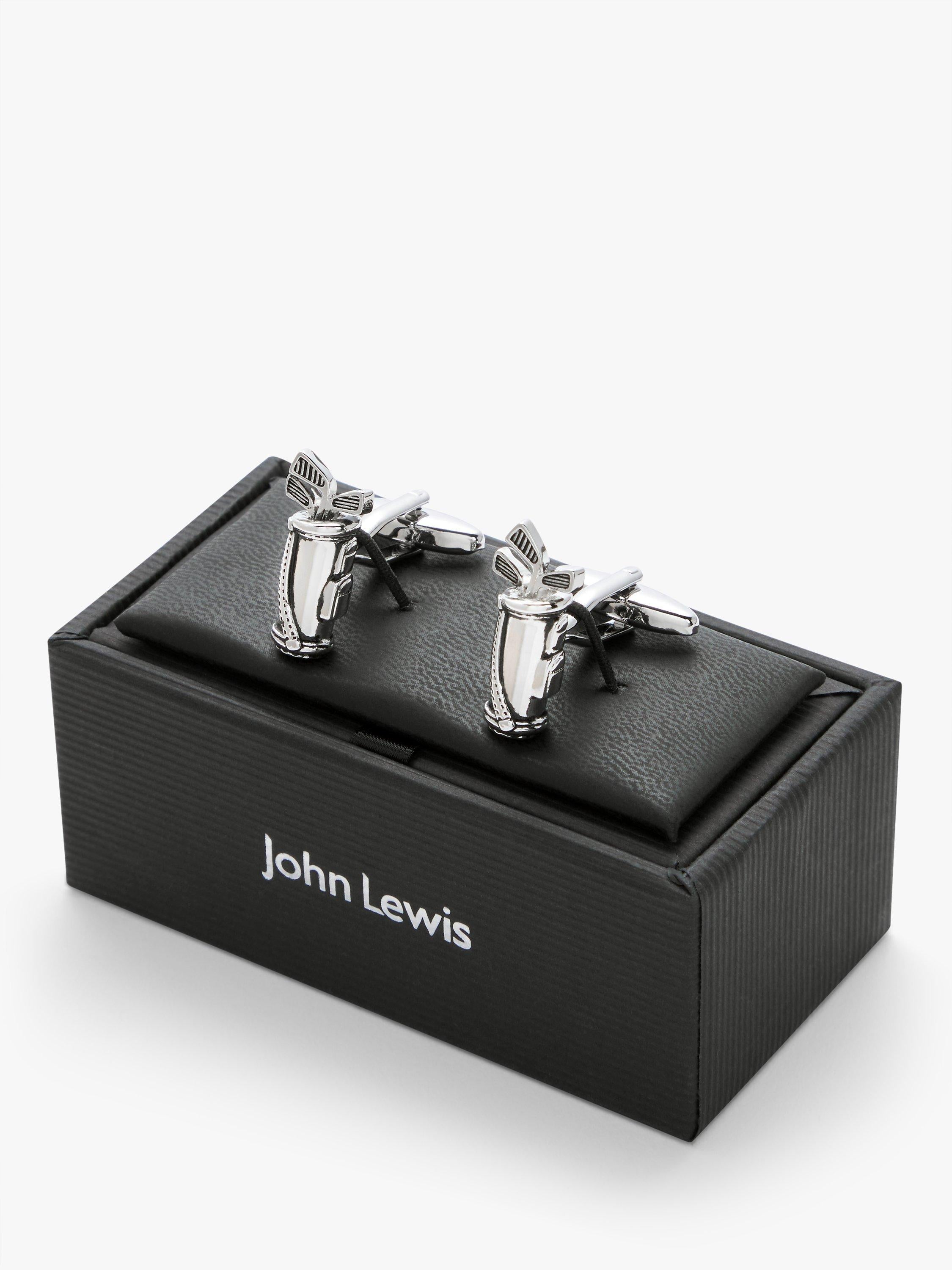John Lewis silver golf bag cufflinks, UK version