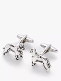 John Lewis silver spaniel dog cufflinks, UK version