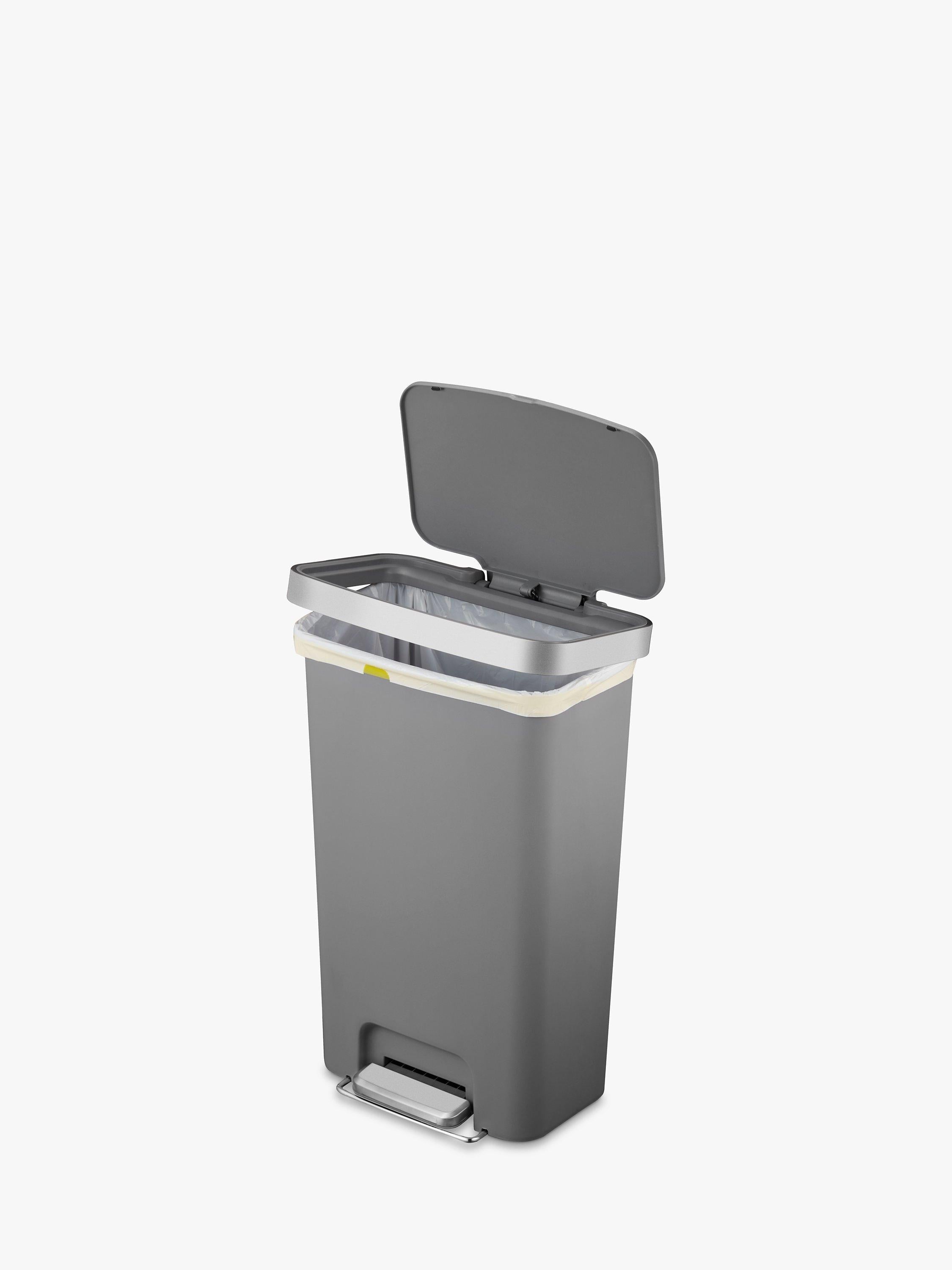 EKO Hana plastic pedal bin light grey 45L - British product