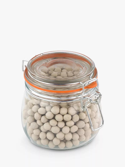 Tala Ceramic Baking Beans and Clip-Top Glass Jar Clear/Natural Baking Storage Jar 700g