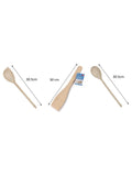 Tala set of 3 FSC-certified beech wood kitchen utensils (spoon, corner spoon, spatula) 30cm (British brand)