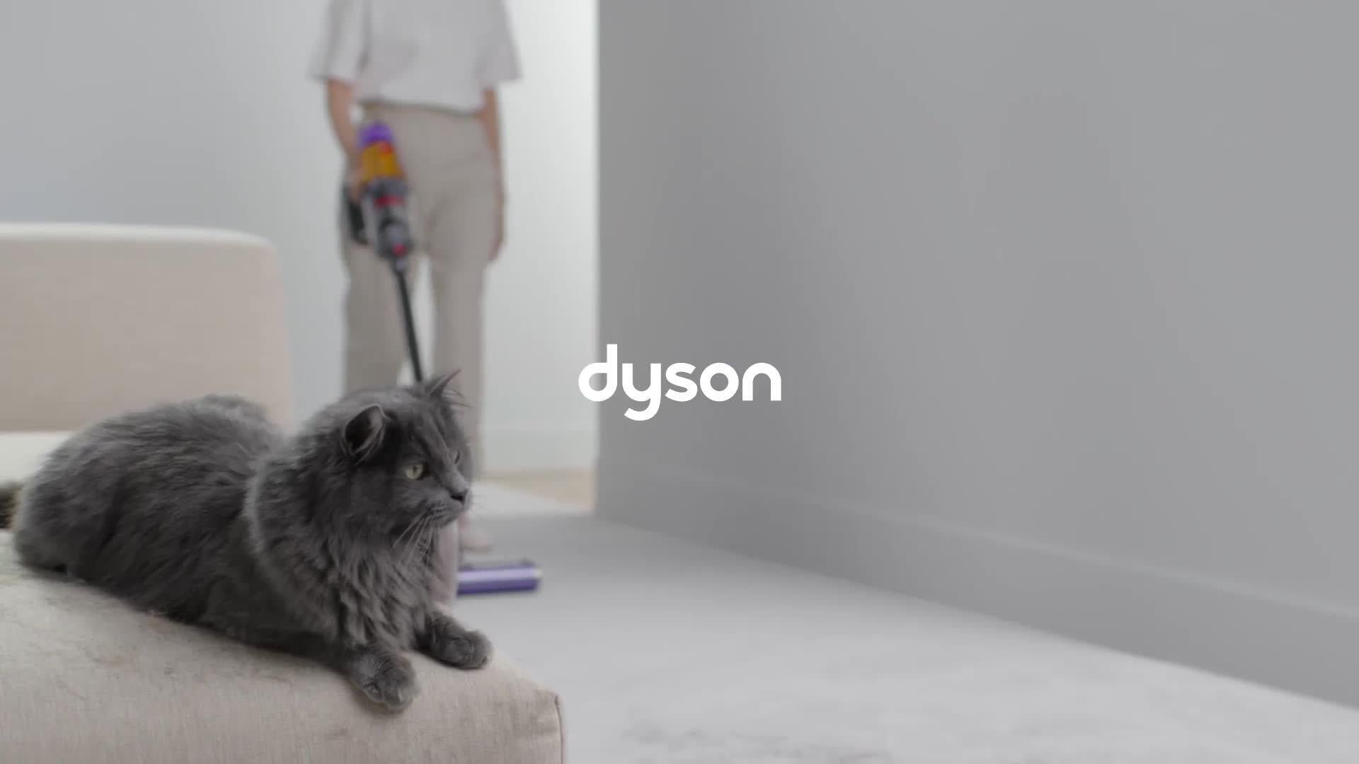Dyson V12 Detect Slim cordless vacuum cleaner in yellow and nickel - British product