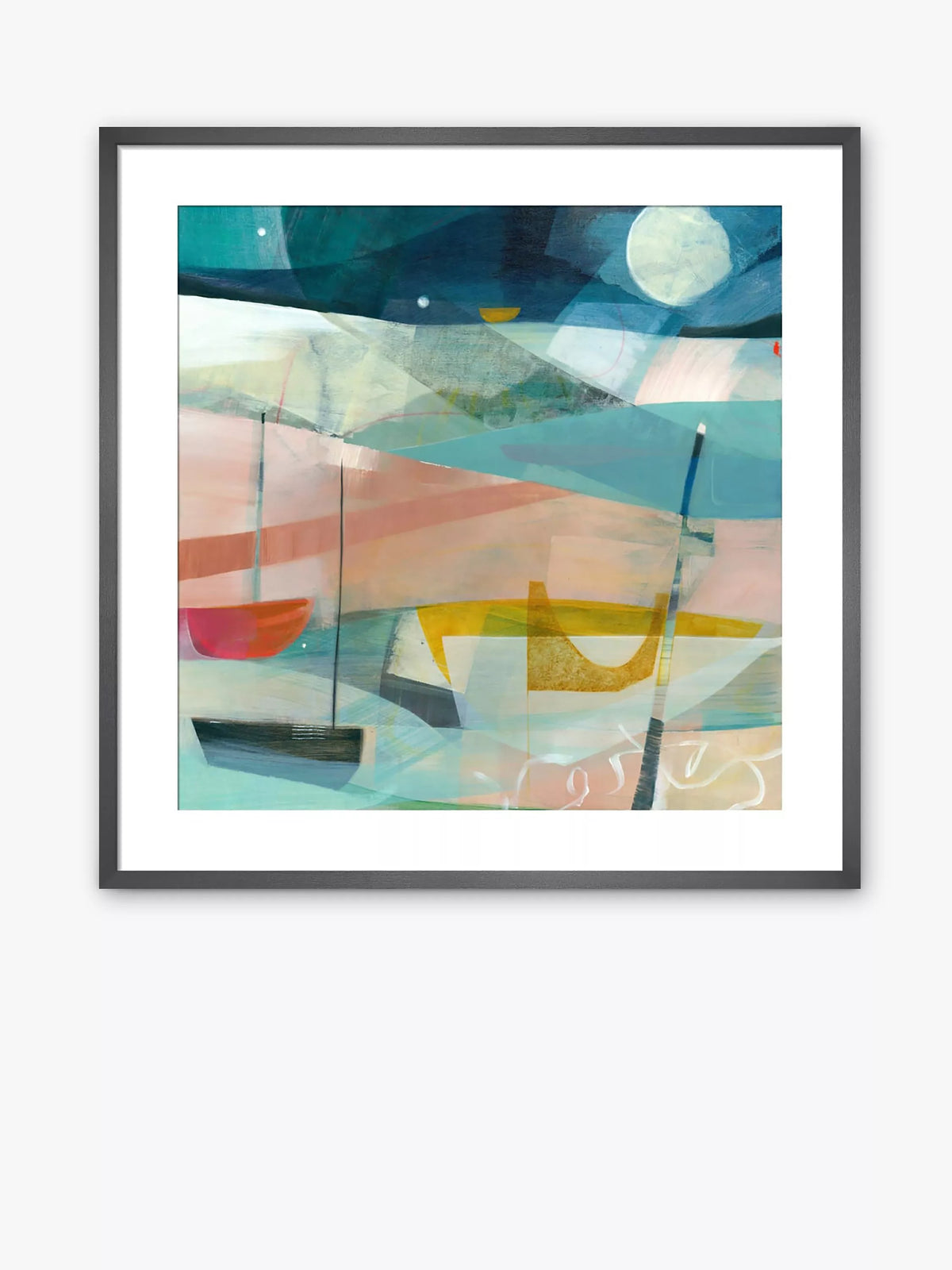 John Lewis Louise Body Safe Journey framed print Blue/Multi 50 x 50cm, UK version