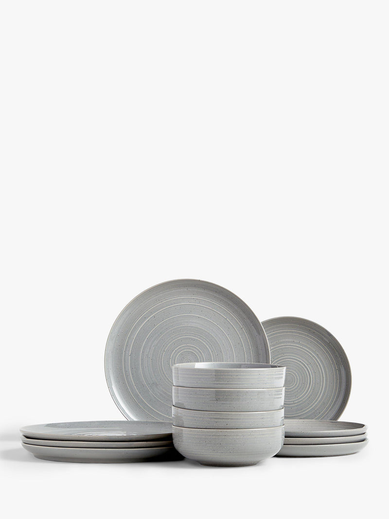 John Lewis speckle glaze dinnerware set 12 piece, UK version