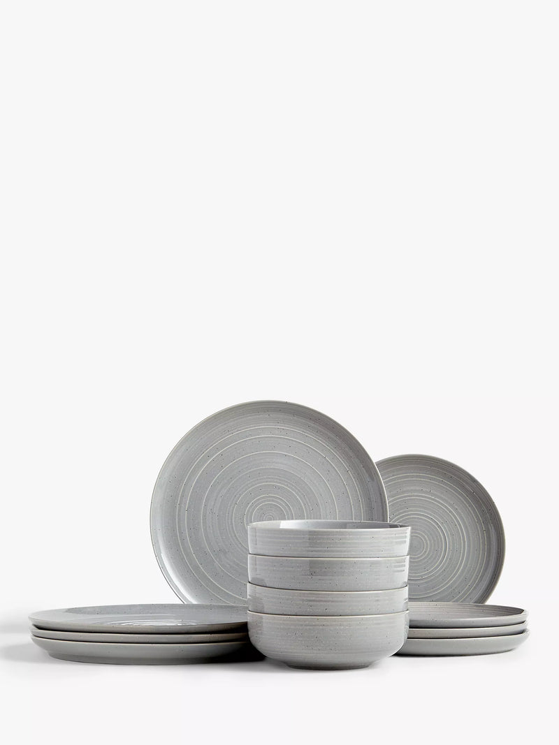 John Lewis speckle glaze dinnerware set 12 piece, UK version